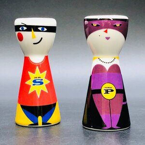 2011 RITZENHOFF Superhero M.Salt & Ms.Pepper Shaker Set by Designer Julien Chang